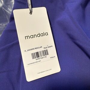 Women's Mandala scrub set Joggers/Top in True Grape